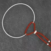 Tuerca 7 mm con agujero de 2.5 mm en Plata 925 x1