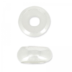 Tuerca 7 mm con agujero de 3 mm en Plata 925 x1