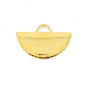 Terminal media luna para apretar 10.5x6.5 mm dorado con oro fino x1|raw }}