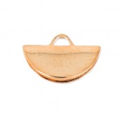 Terminal media luna para apretar 10.5x6.5 mm dorado con oro fino rosa x1|raw }}