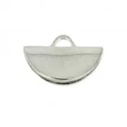 Terminal media luna para apretar 10.5x6.5 mm rhodié x1