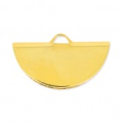 Terminal media luna para apretar 19.5x11.5 mm dorado con oro fino x1|raw }}