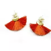 Embout pince media luna 19.5x11.5 mm rhodié x1