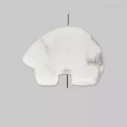 Cuenta Perla oso polar blanco 14 mm Howlite x1