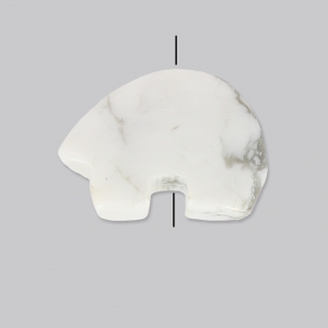 Cuenta Perla oso polar blanco 14 mm Howlite x1