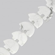 Cuenta Perla oso polar blanco 14 mm Howlite x1