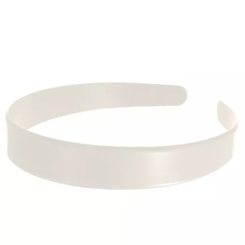Serre-tête en plastique souple à customiser 20 mm - Beige x1
