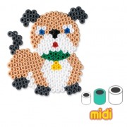 Kit placa rueda perro en cuentas Hama MIDI 5 mm para niños