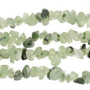 Cuentas en forma de chips de 8 a 11 mm de piedra preciosa  - Cuarzo rutilado x 76 cm