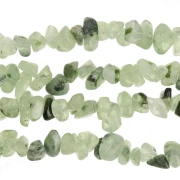 Cuentas en forma de chips de 8 a 11 mm de piedra preciosa - Cuarzo rutilado x 76 cm