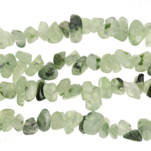 Cuentas en forma de chips de 8 a 11 mm de piedra preciosa - Cuarzo rutilado x 76 cm