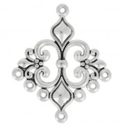 Candelabre diseño flor de Lys 7 anillos 35 mm plateado envejecido x1|raw }}