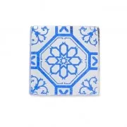 Cabujón cuadrado efecto espejo 10 mm Crystal motif Azulejos x1