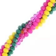 Redondas planas facetadas 4.5x3.5 mm Cobalt x42cm