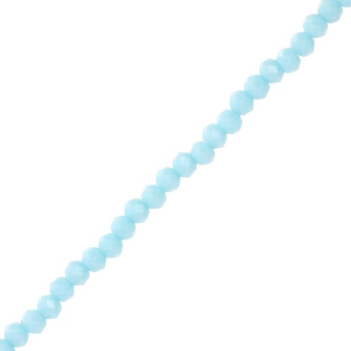Redondas planas facetadas 3.5x3 mm Azùl claro x35cm