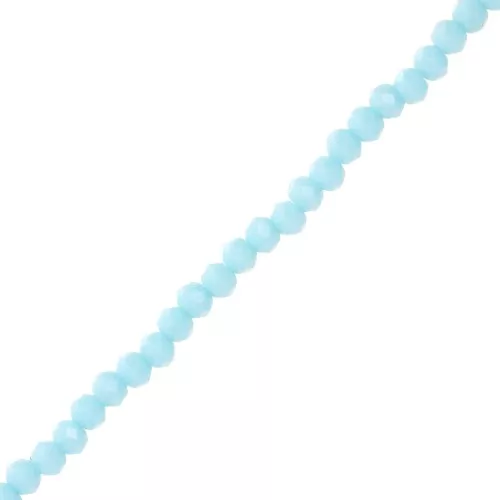 Redondas planas facetadas 3.5x3 mm Azùl claro x35cm