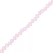 Cuentas facetadas redondas - aplanadas redondas 3,5x3 mm - Ópalo rosa claro x34cm