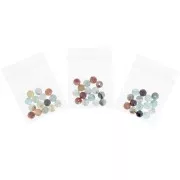 Cuentas Redondas facetadas de ágata teñida 6 mm Corn Flower Azul x15