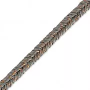 Trencilla metálica fabricación italiana 2 mm Topo/cobre x1m