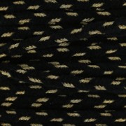 Trencilla Soutache shay metal velvet fabricación Italiana 4 mm Negro/dorado x1m