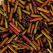 Slender bugles Miyuki 1.3x6 mm BGLS-462 - Metallic Gold Iris x10g|raw }}