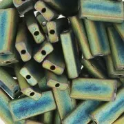 Rectángulo Beads Miyuki 4x9 mm RECT-2008 - Metallic Patina Iris Mat x8g