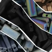 Rectángulo Beads Miyuki 4x9 mm RECT-131- Crystal x8g