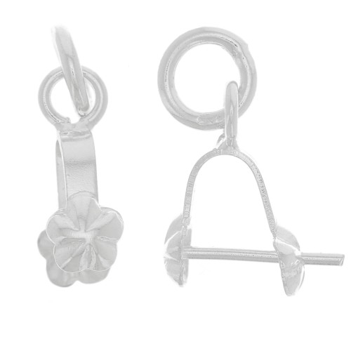 Enganche para colgante Flor 14 mm Plata 925 x1