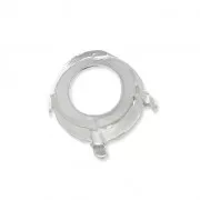 Engaste para cabochon PureCrystal 1122 Rivoli 20 mm plateado x1