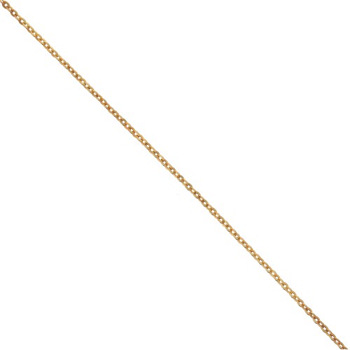 Cadena malla Forzada plana 1,2x1,7 mm de Plata 925 dorado con oro finox 1m