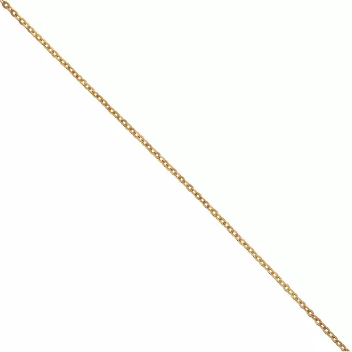 Cadena malla Forzada plana 1,2x1,7 mm de Plata 925 dorado con oro finox 1m