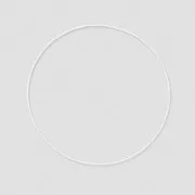Círculo desnudo de metal para atrapasueños suspensión y lámparas 18cm Blanco