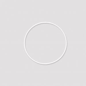 Círculo desnudo de metal para atrapasueños suspensión y lámparas 10cm Blanco