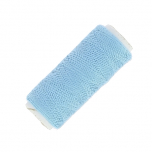 Bobina de hilo de imitación algodón para crear pompones Azul Claro x120m