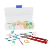 Caja con surtido de accesorios para el labor de punto x1