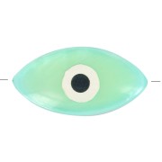Cuenta oeil - Evil eye - en Nacre 15 mm Verde d'eau x1|raw }}
