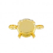 Intercalaire 2 anneaux para cabochon PureCrystal 1028/1088 8 mm doré x1|raw }}