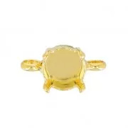 Intercalaire 2 anneaux para cabochon PureCrystal 1028/1088 8 mm doré x1