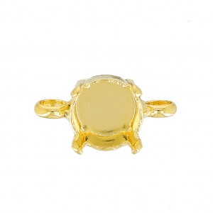 Intercalaire 2 anneaux para cabochon PureCrystal 1028/1088 8 mm doré x1