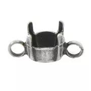 Intercalaire 2 anneaux para cabochon PureCrystal 1028/1088 8 mm doré x1