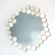 Miroir en verre rond a personalizar 25.5 cm