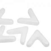 Cuentas de vidrio con 3 agujeros forma V AVA® Bead 10x4 mm Chalkwh. Shimmer x10|raw }}