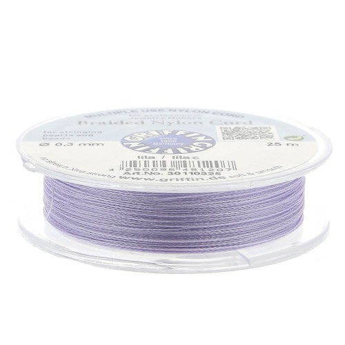 Hilo nylon trenzado europeo Griffin 0.3 mm Lilac x25m