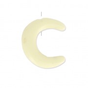 Media-Luna imitación cuerno 1 trou 15 mm Ivoire x1|raw }}