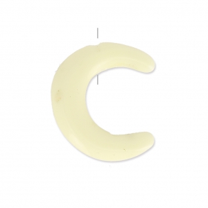 Media-Luna imitación cuerno 1 trou 15 mm Ivoire x1