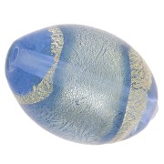 Oliva Murano Light Sapphire rodeada con oro 14x10 mm x1