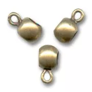 Bolas metal con enganche para dijes 6x4 mm color bronce x6