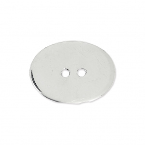 Intercalaire 2 trous bouton ovael 13.5x10 mm en Argent 925 x1