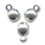 Bolas metal con enganche para dijes 6x4 mm plateadas x6|raw }}