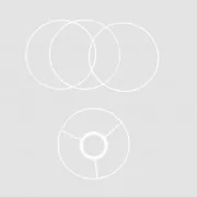 Surtido para lámpara 15 cm Blanco : 4 aros de alambre